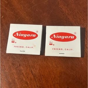 Vintage Matchbook Set of 2 Niagara Fresno California Agricultural Chemicals